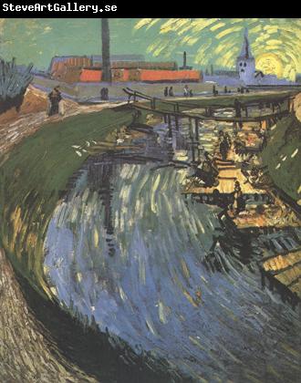 Vincent Van Gogh The Roubine du Roi Canal wtih Washerwomen (nn04)